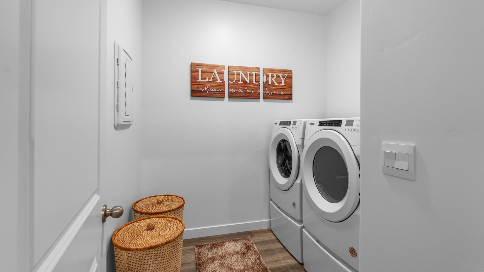 Laundry room in the Haven plan.