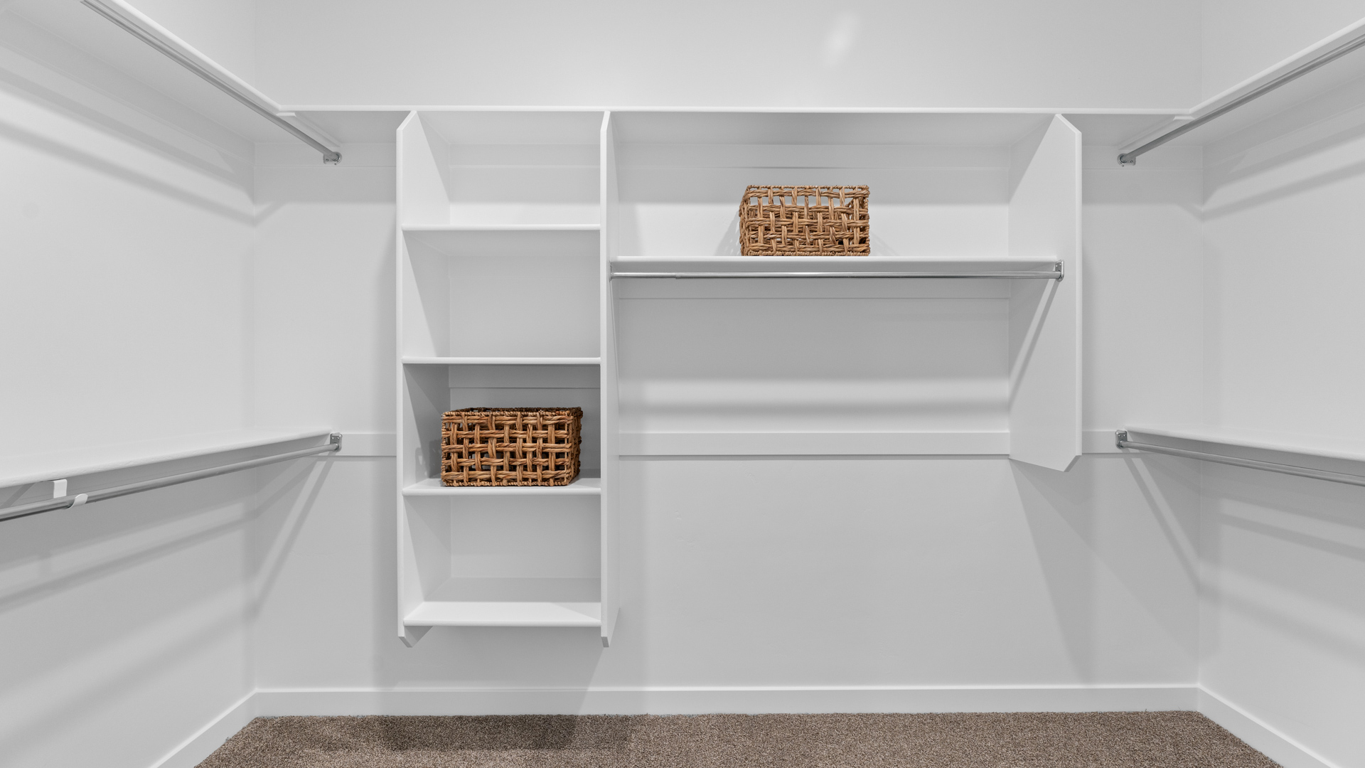 Walk-in closet off of the main bathroom.