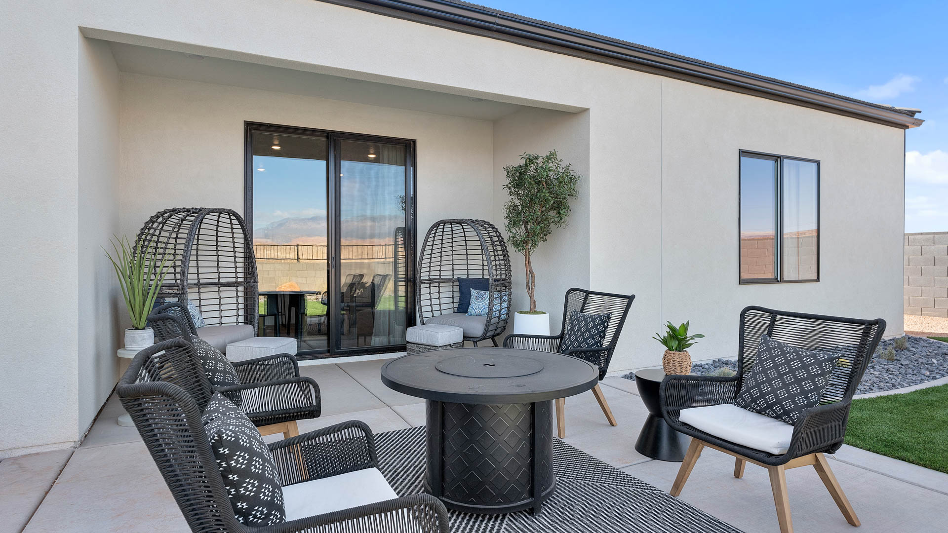 Spacious patio area.