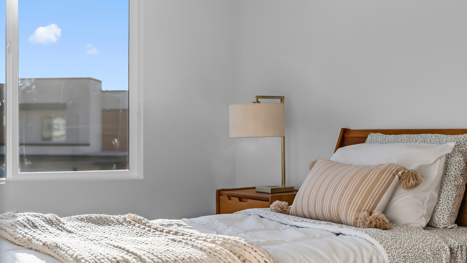 close up detailed shot of bedroom