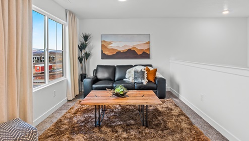 Another view of the loft area on the second level of the Stillwater model home in southern Utah.