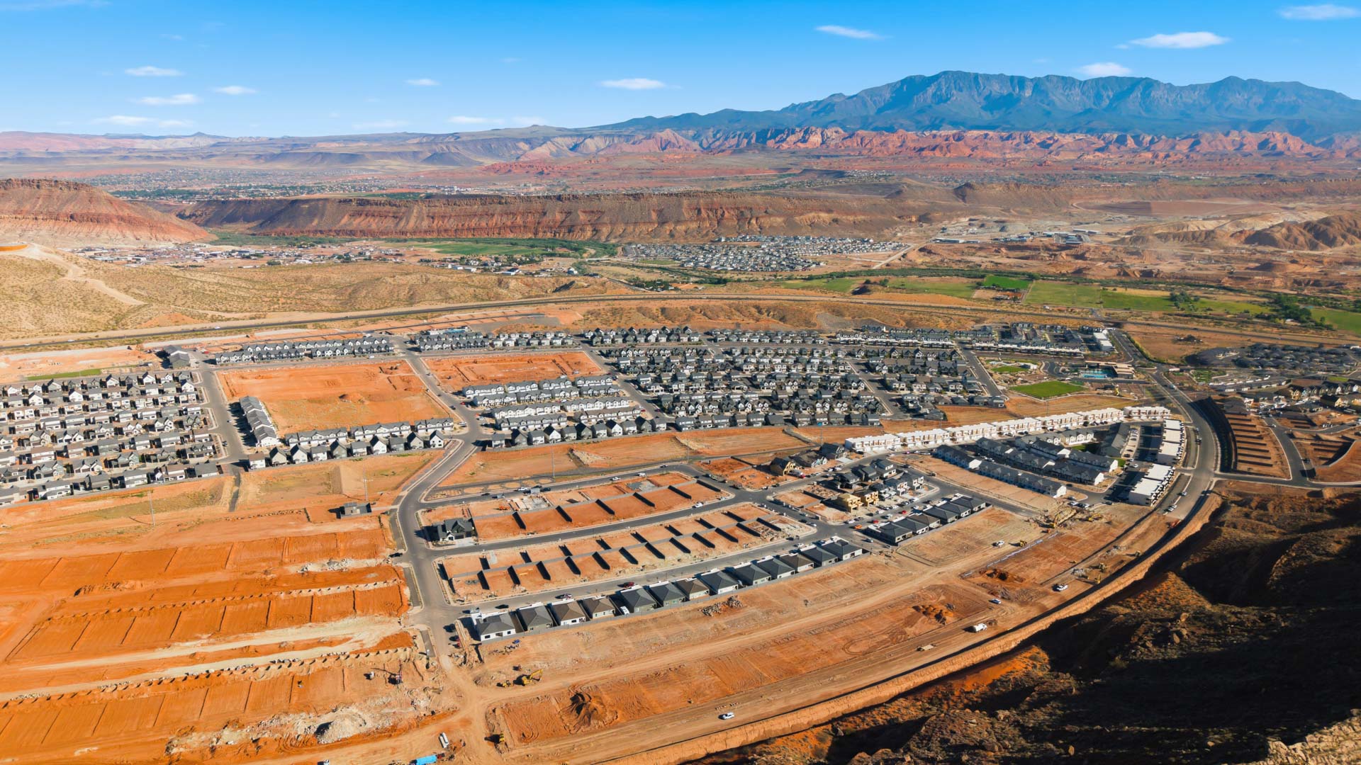 Aerials of Long Valley Community in Washington City.