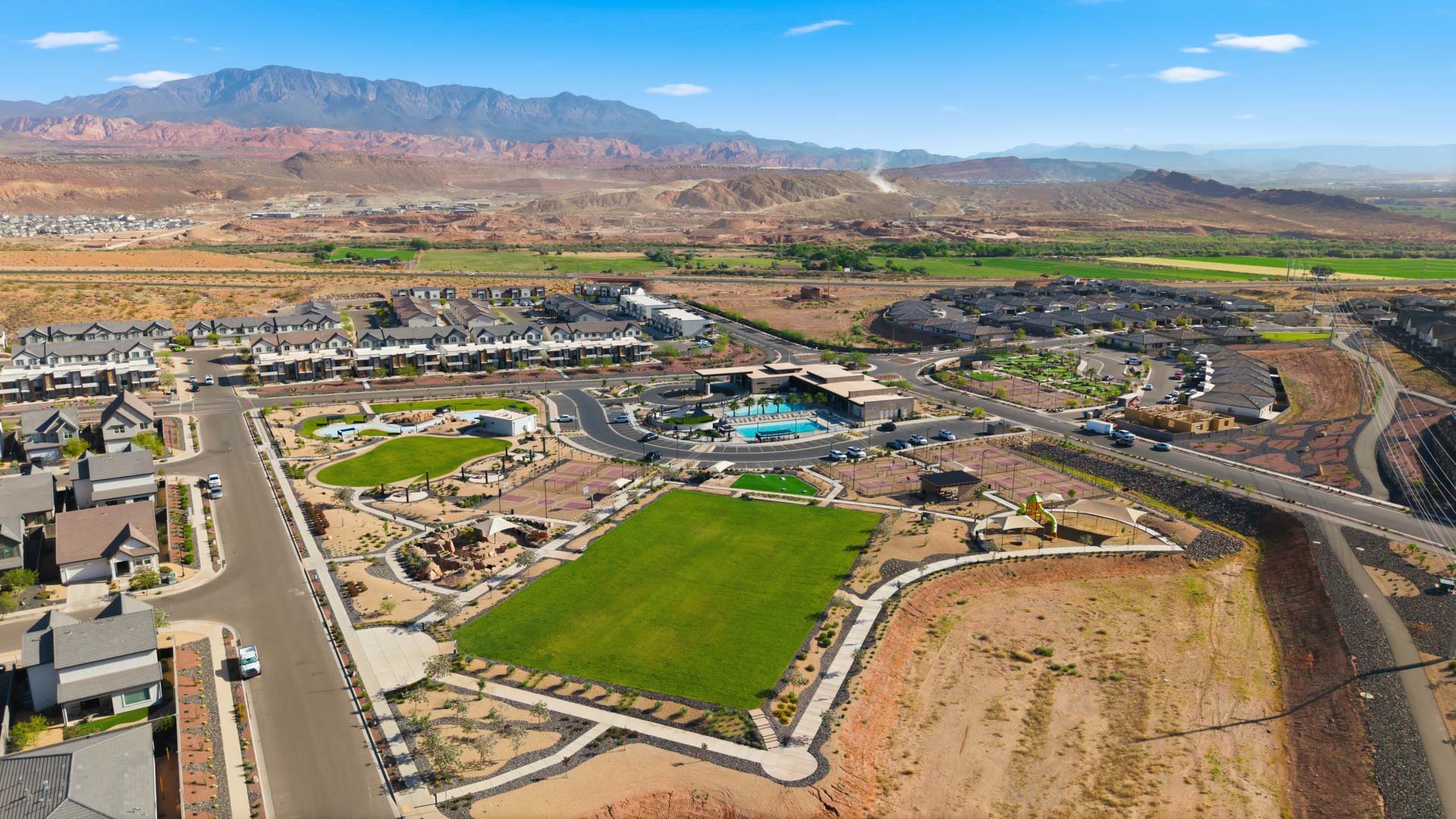Aerials of Long Valley Community in Washington City.