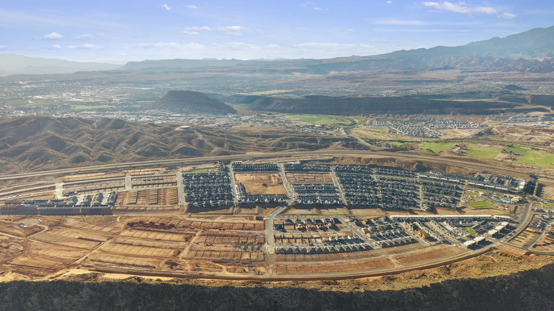 Aerials of Long Valley Community in Washington City.