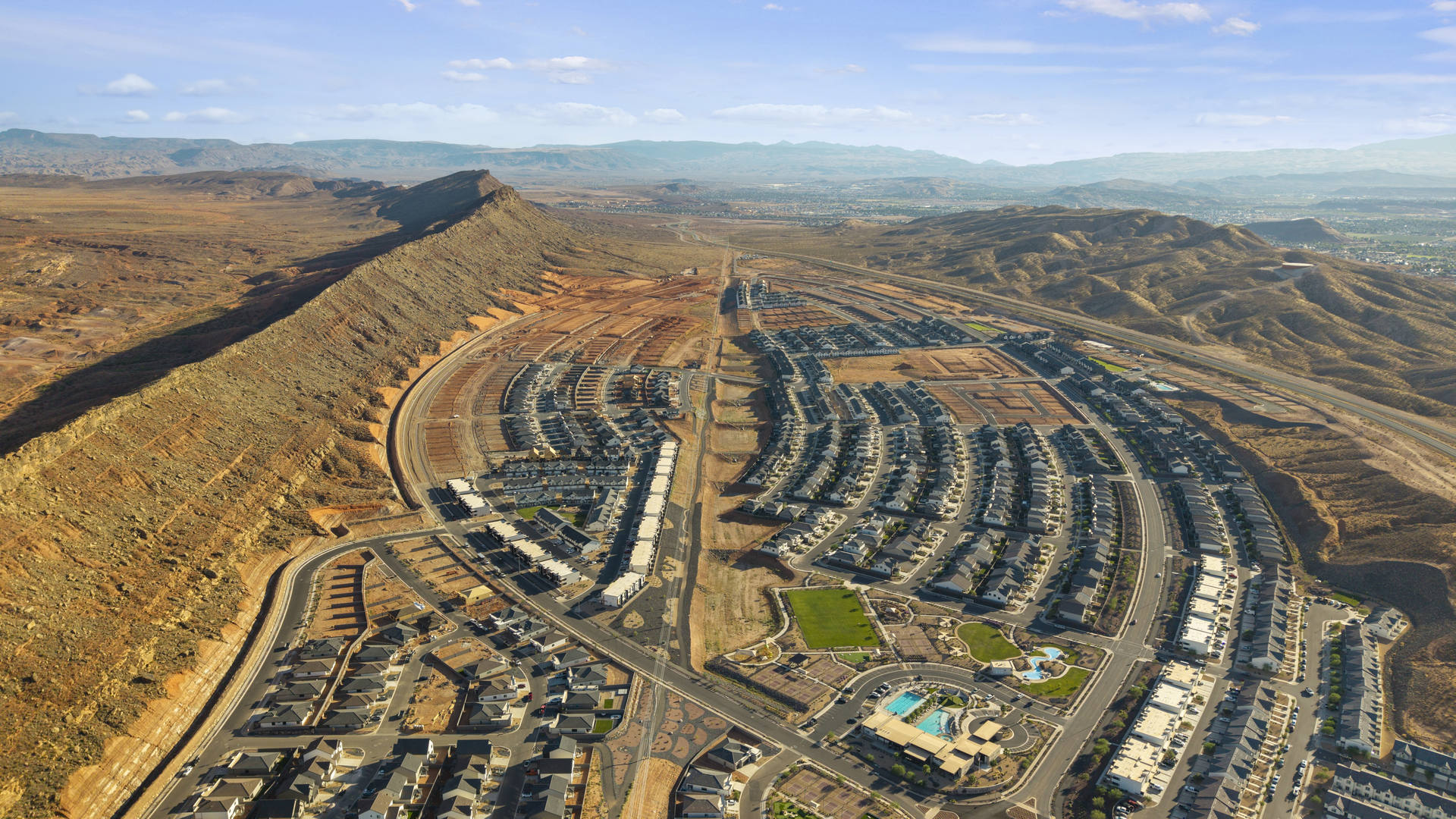 Aerials of Long Valley Community in Washington City.