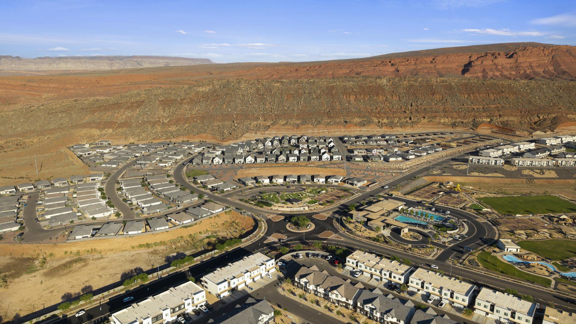 Aerials of Long Valley Community in Washington City.
