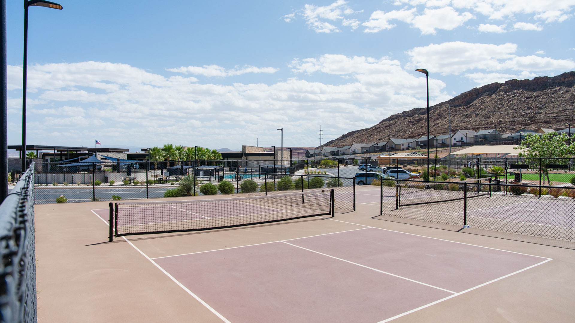Views of pickleball courts.