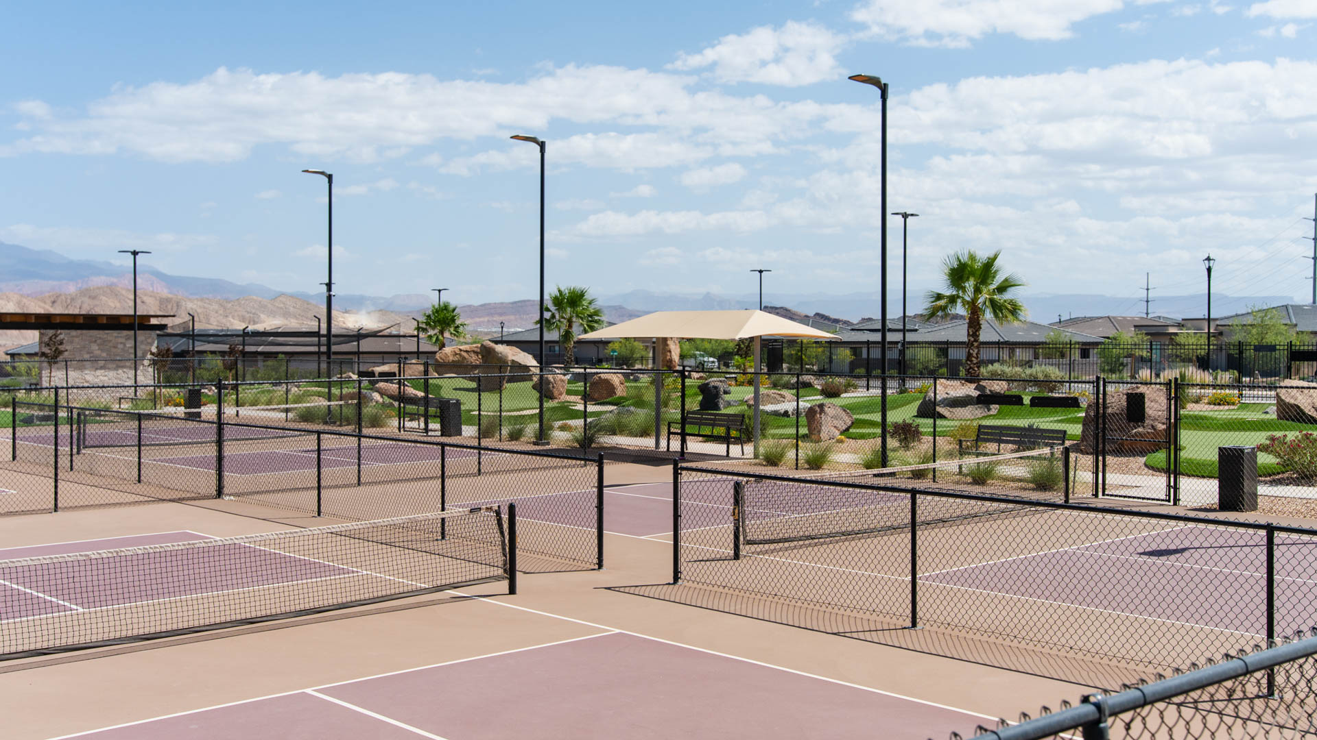 Views of pickleball courts.