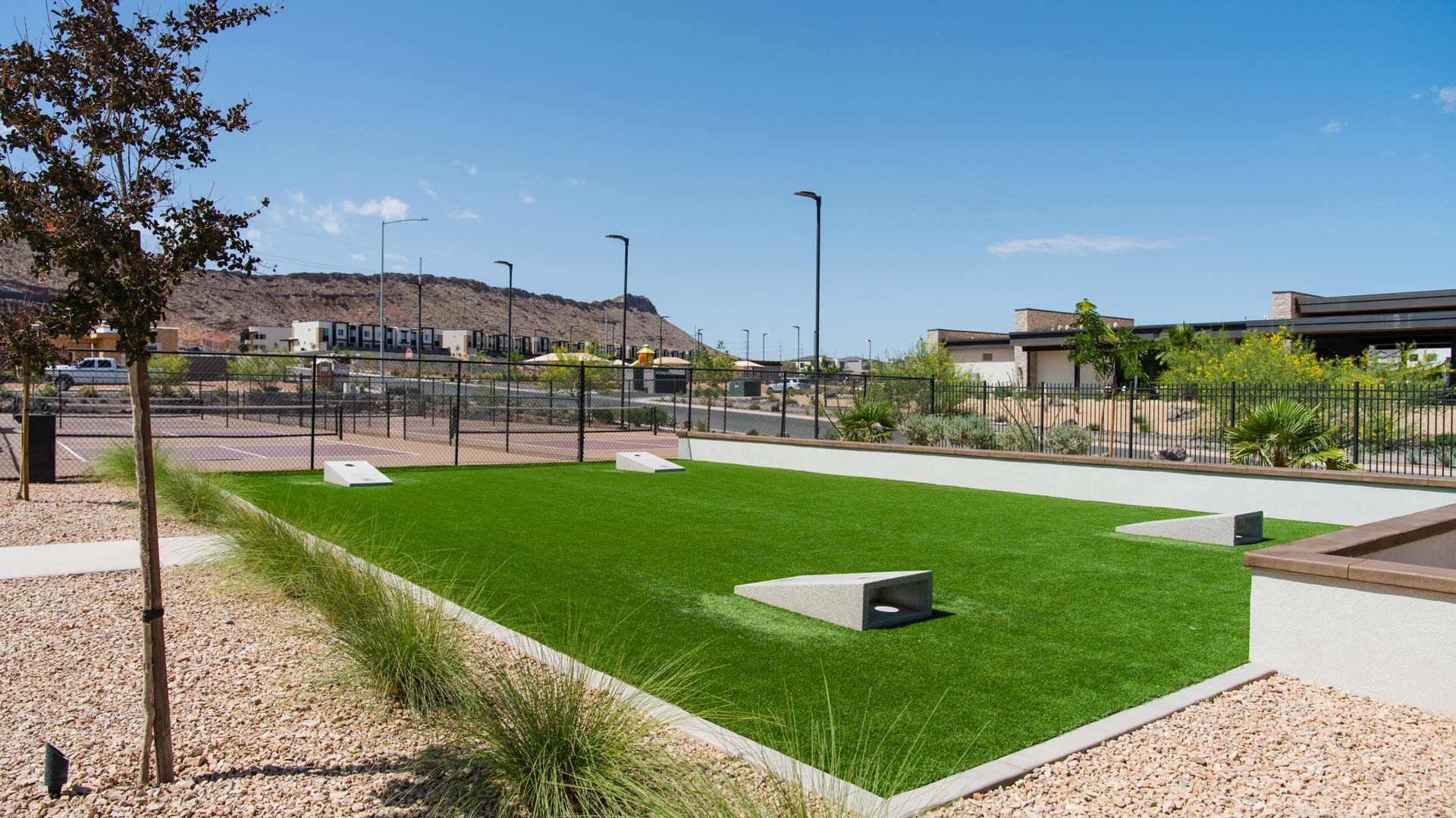 Cornhole area.