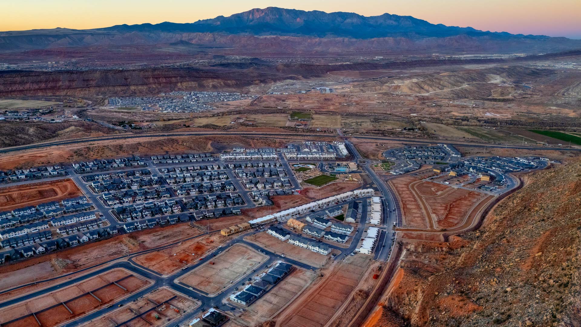 Aerials of Long Valley Community in Washington City.