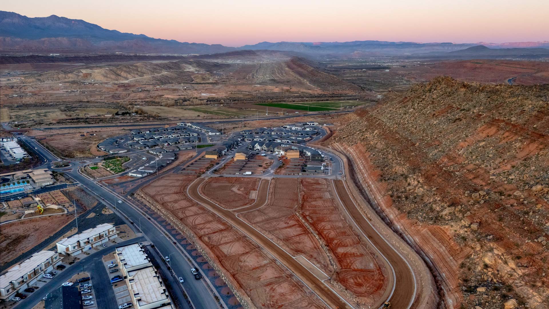 Aerials of Long Valley Community in Washington City.