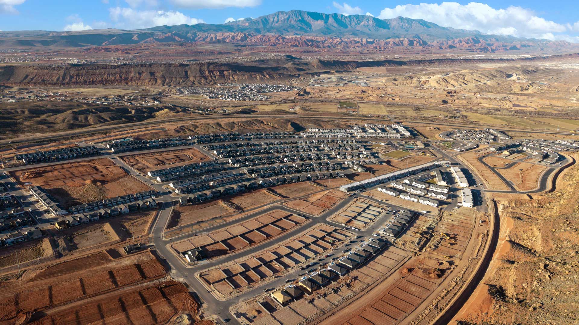Aerials of Long Valley Community in Washington City.