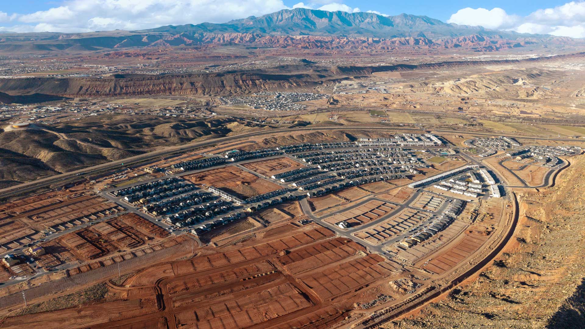 Aerials of Long Valley Community in Washington City.