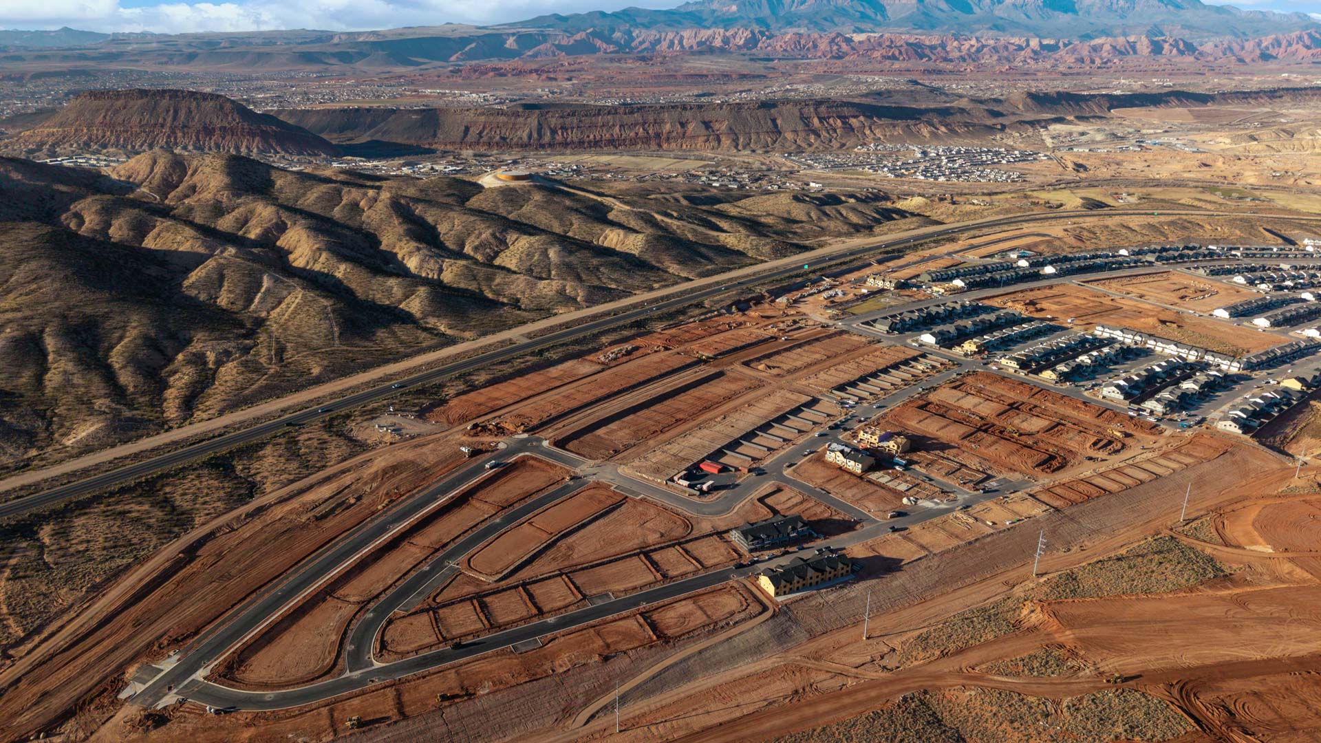 Aerials of Long Valley Community in Washington City.