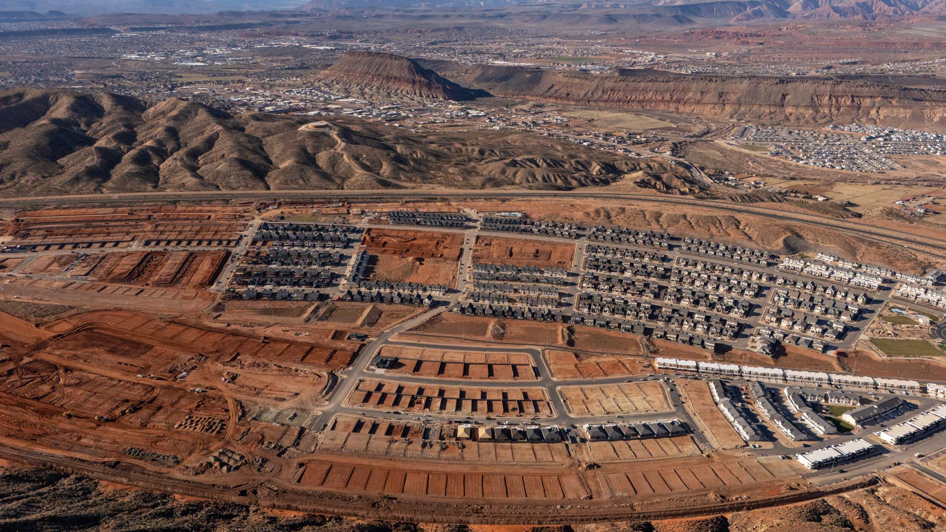 Aerials of Long Valley Community in Washington City.