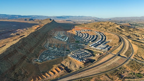 Aerials of Long Valley Community in Washington City.