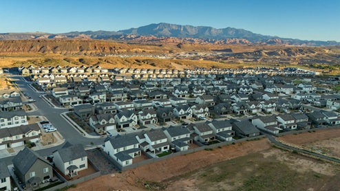 Aerials of Long Valley Community in Washington City.
