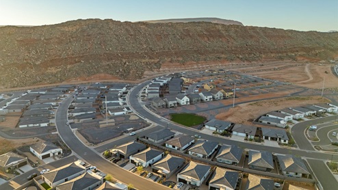 Aerials of Long Valley Community in Washington City.
