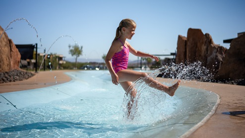Splashpad area.