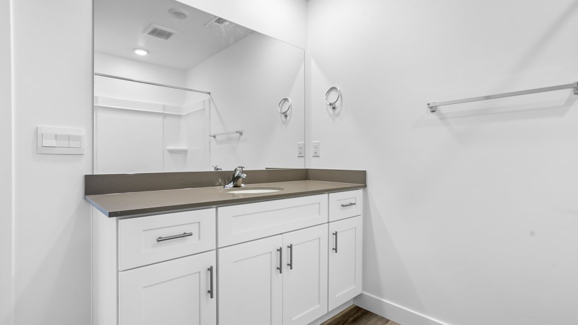 Bathroom with quartz countertops
