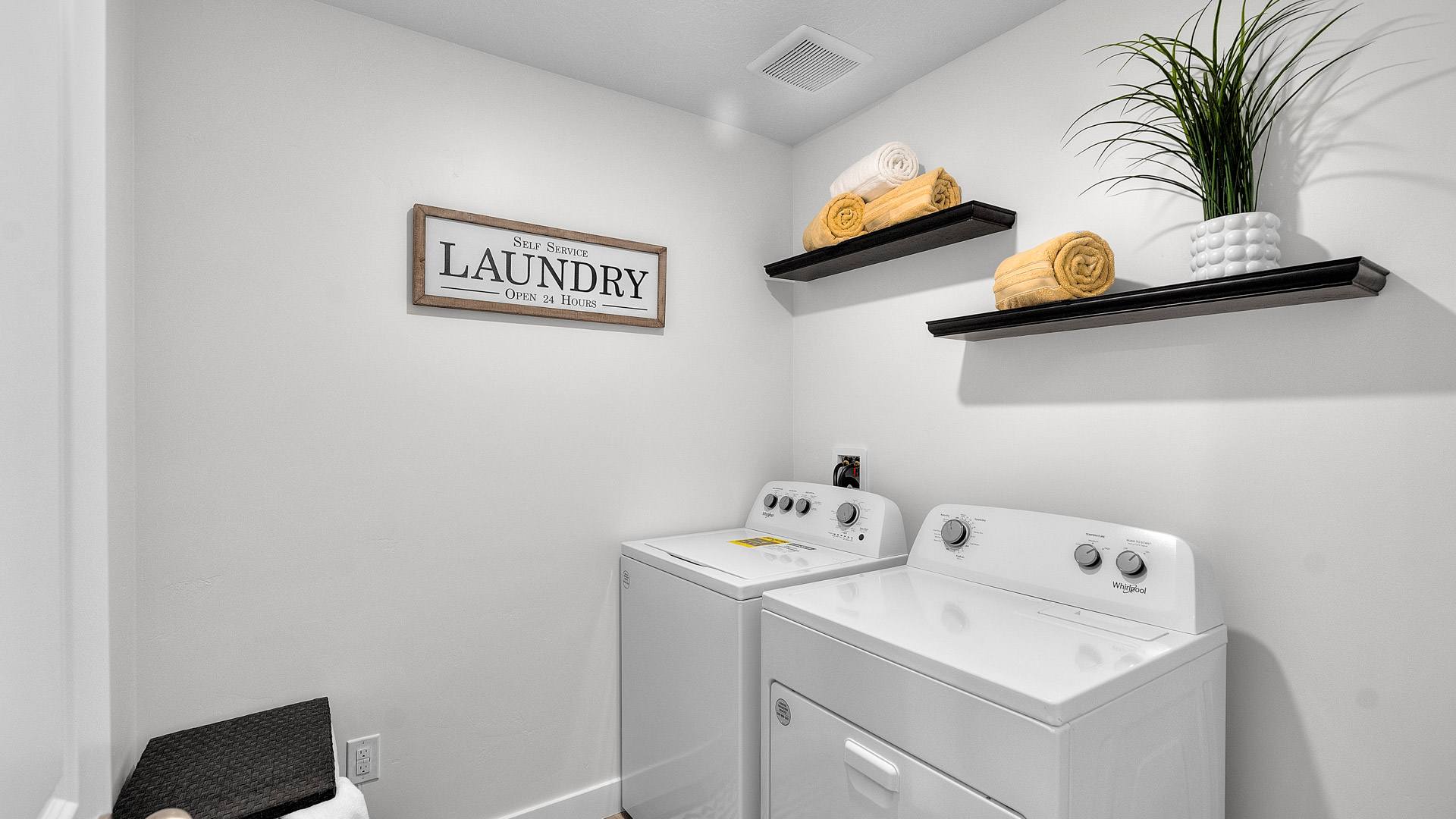 Large laundry room with window for natural light