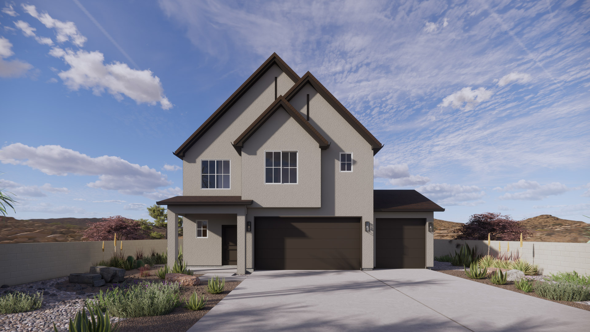 Edgewood two story exterior with two car garage