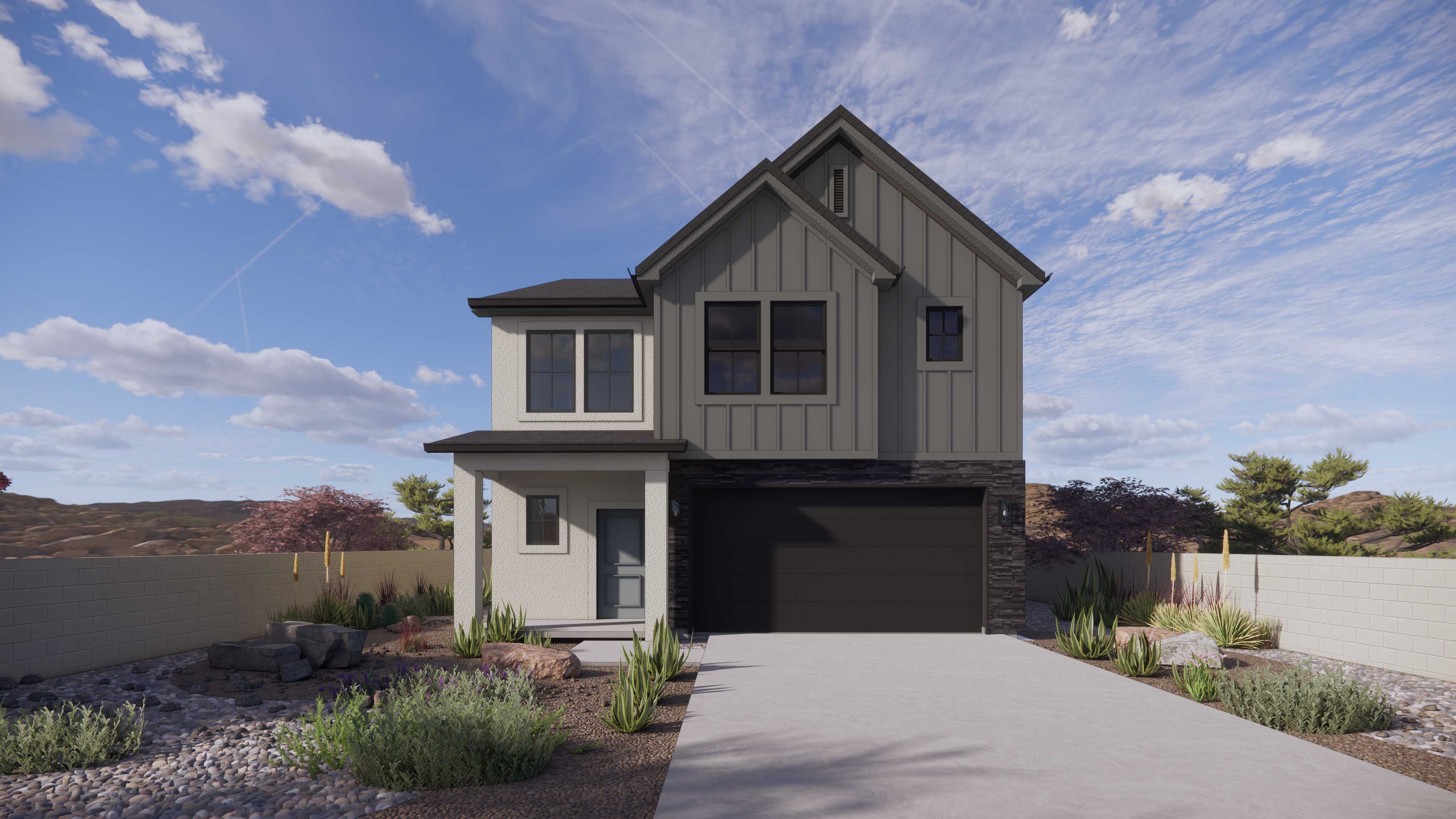 Edgewood two story exterior with two car garage