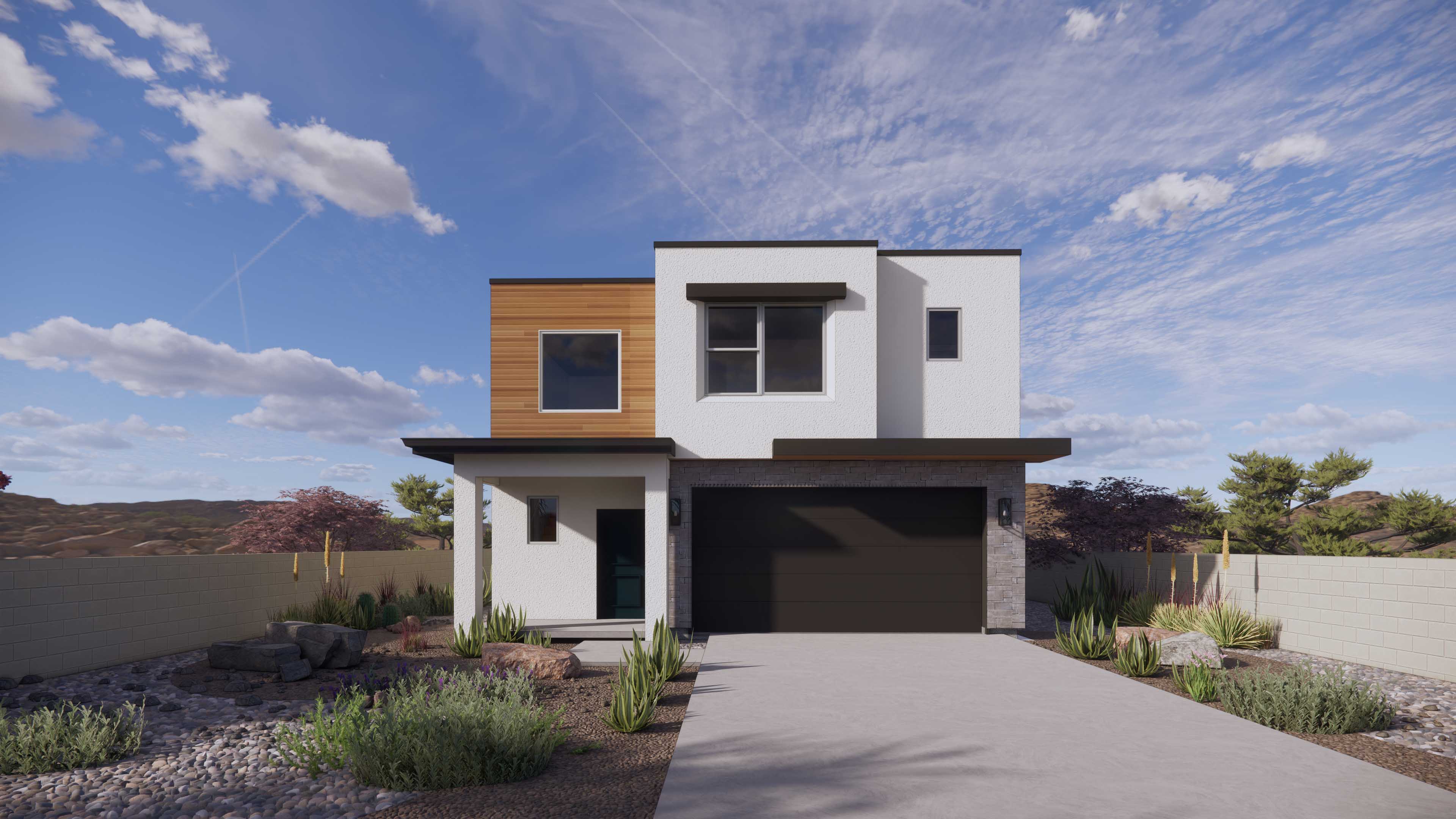 Edgewood two story exterior with two car garage