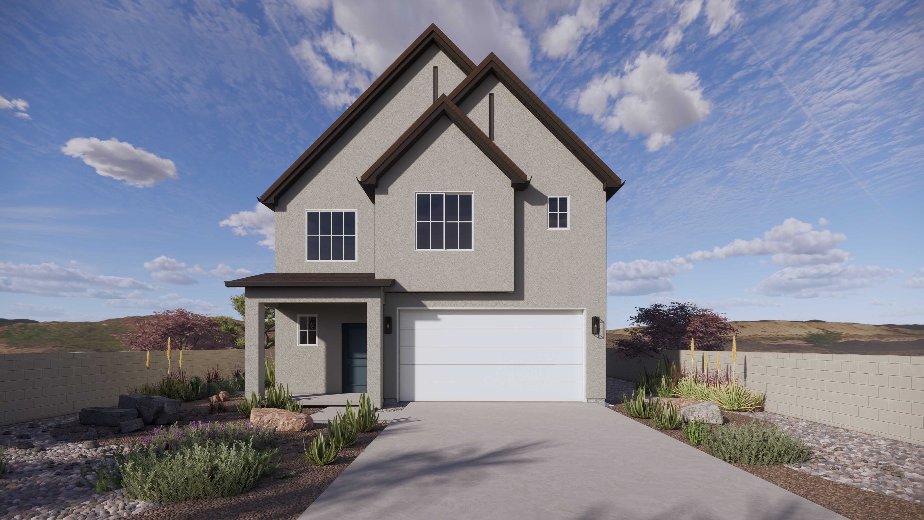 Edgewood two story exterior with two car garage