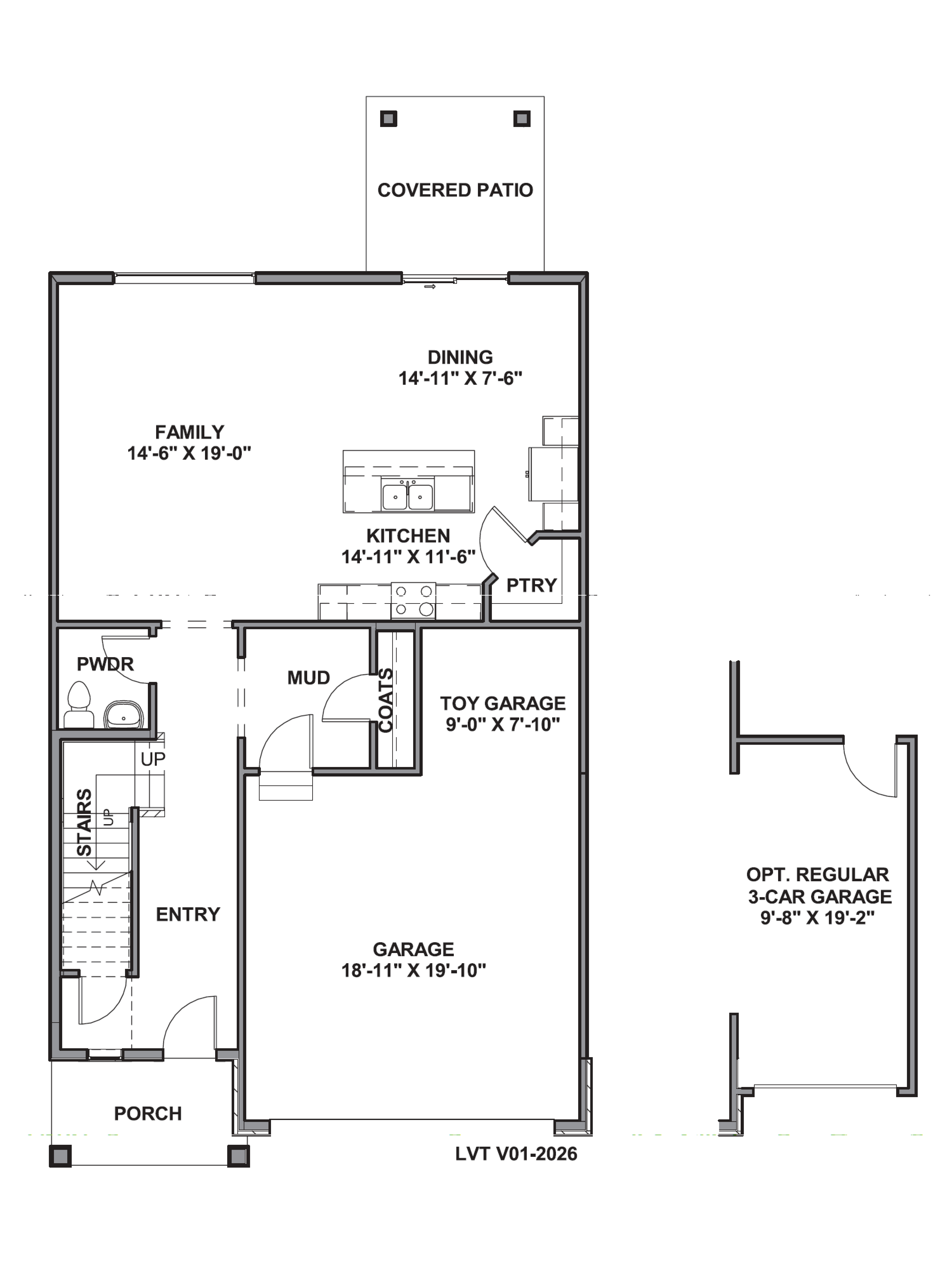 First floor floorplan of the Edgewood