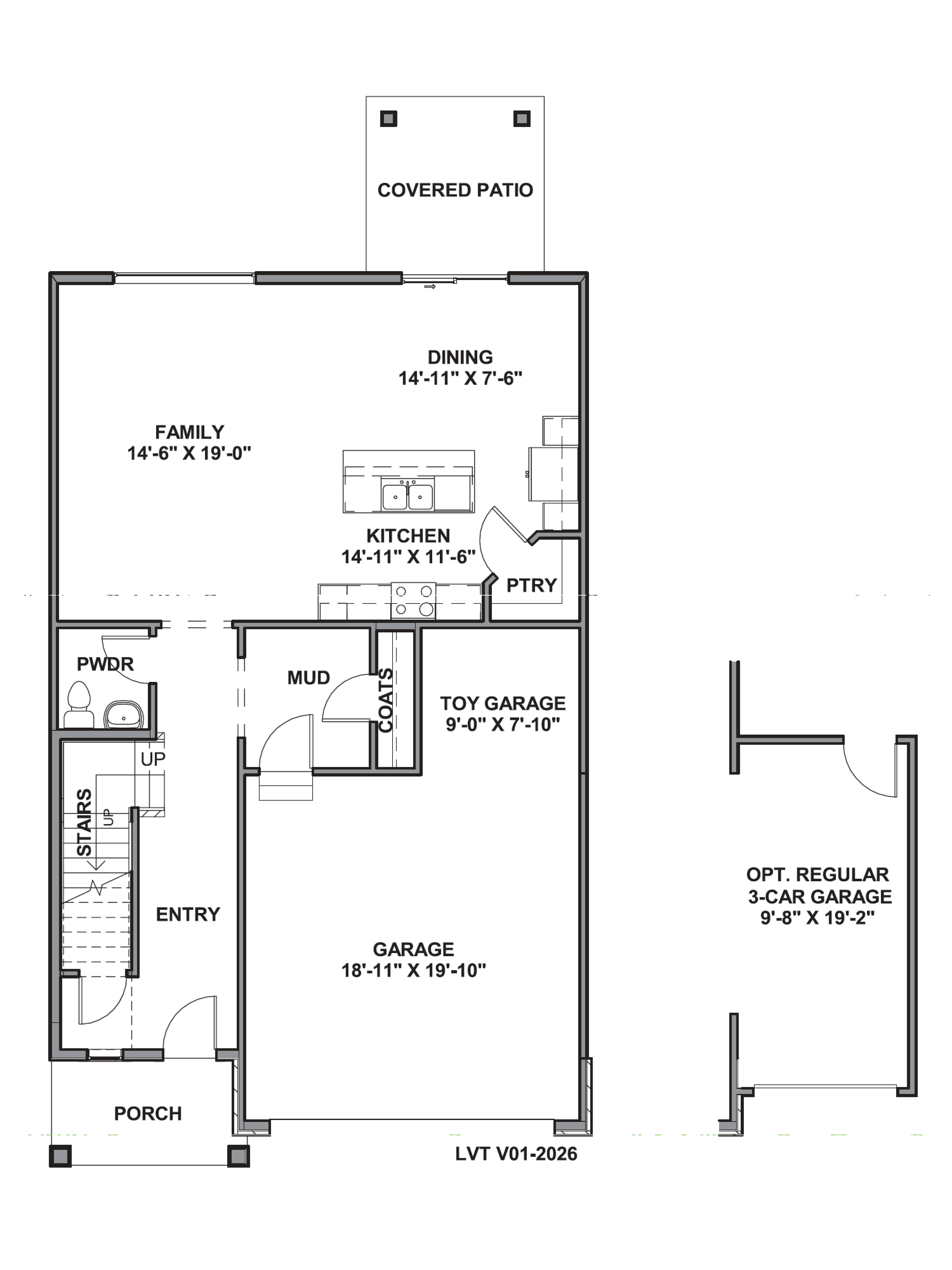 First floor floorplan of the Edgewood