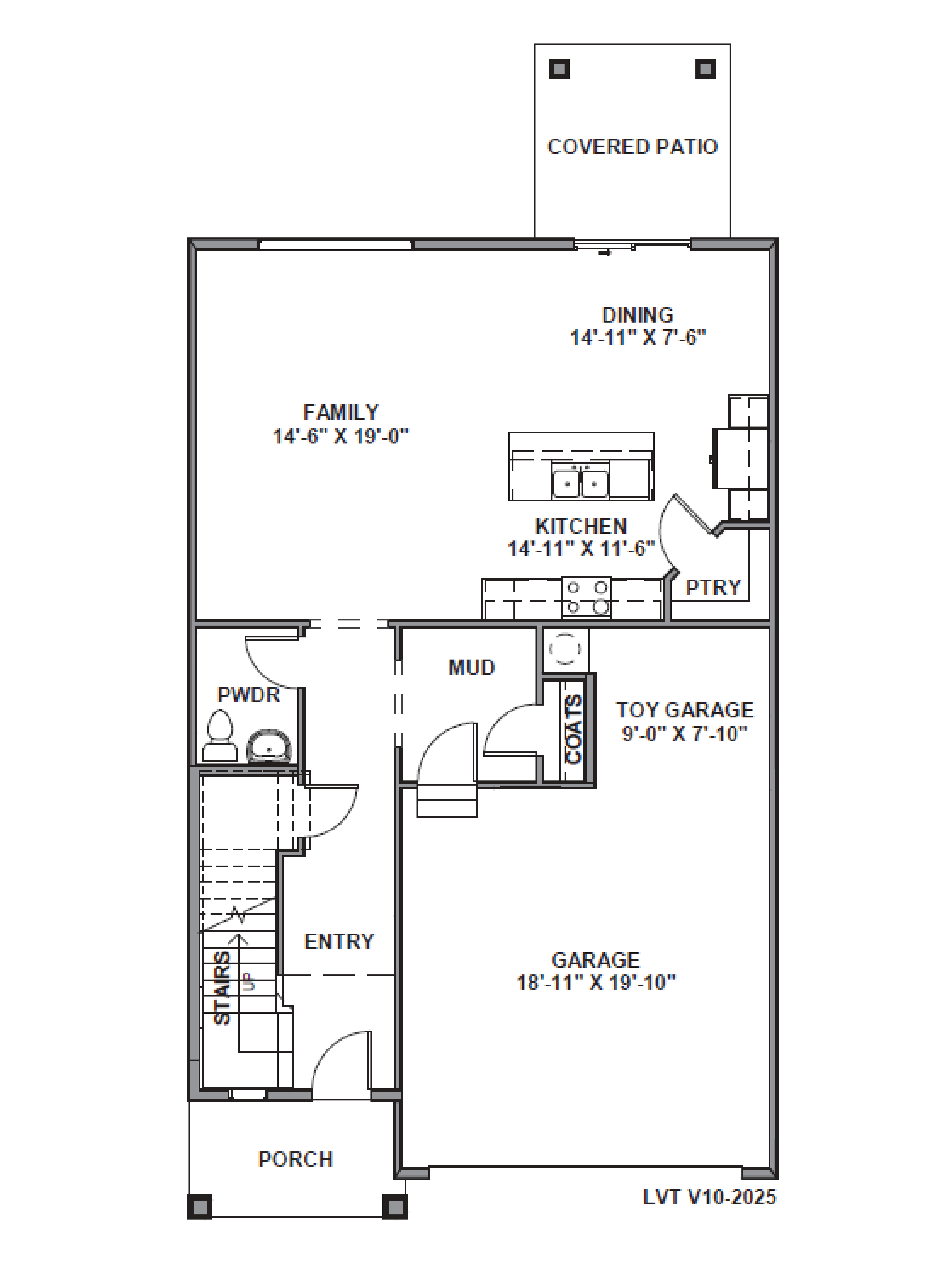 Main floor floorplan of the Edgewood