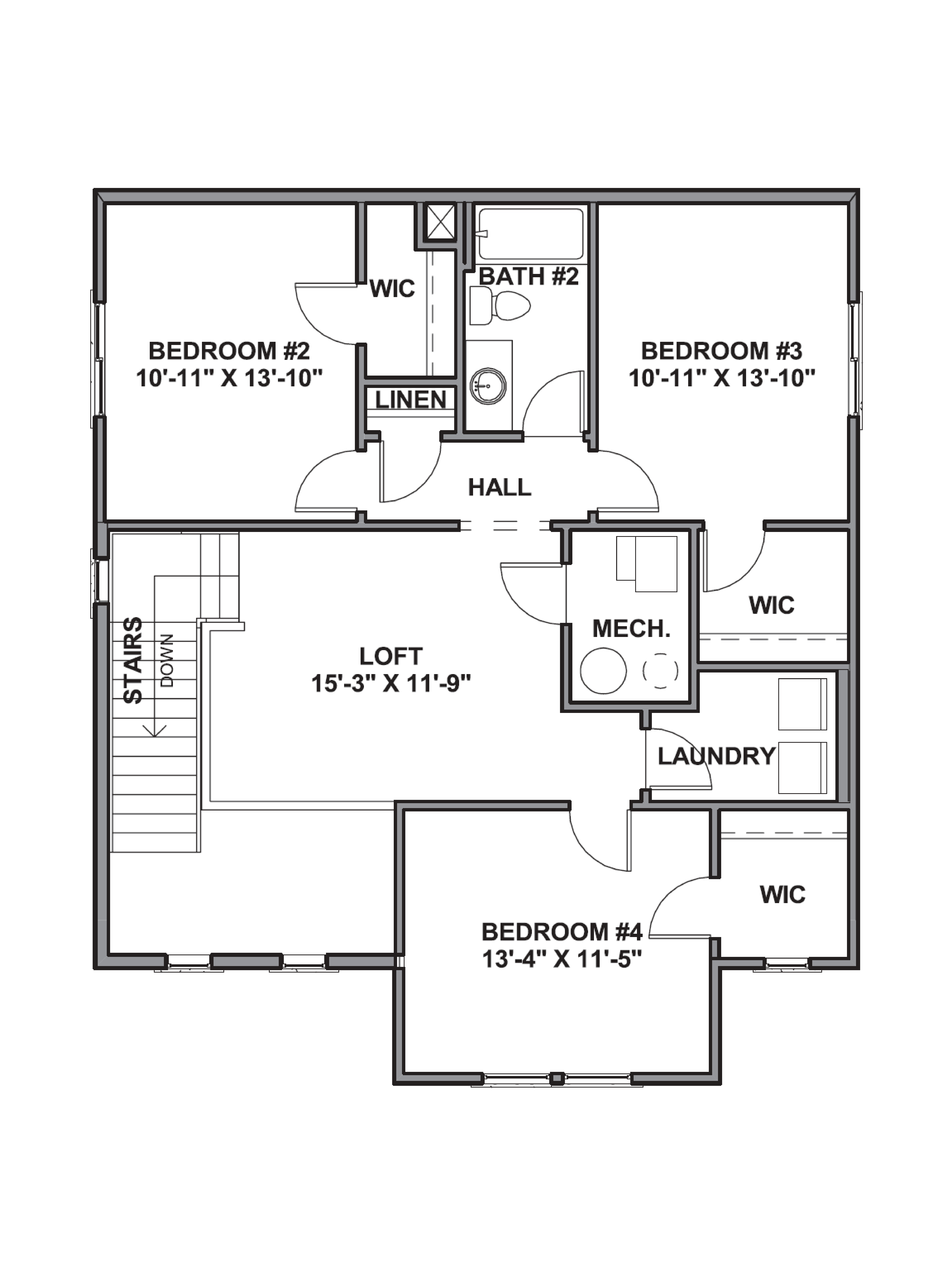 Brand new single family home in Washington with a three car garage.