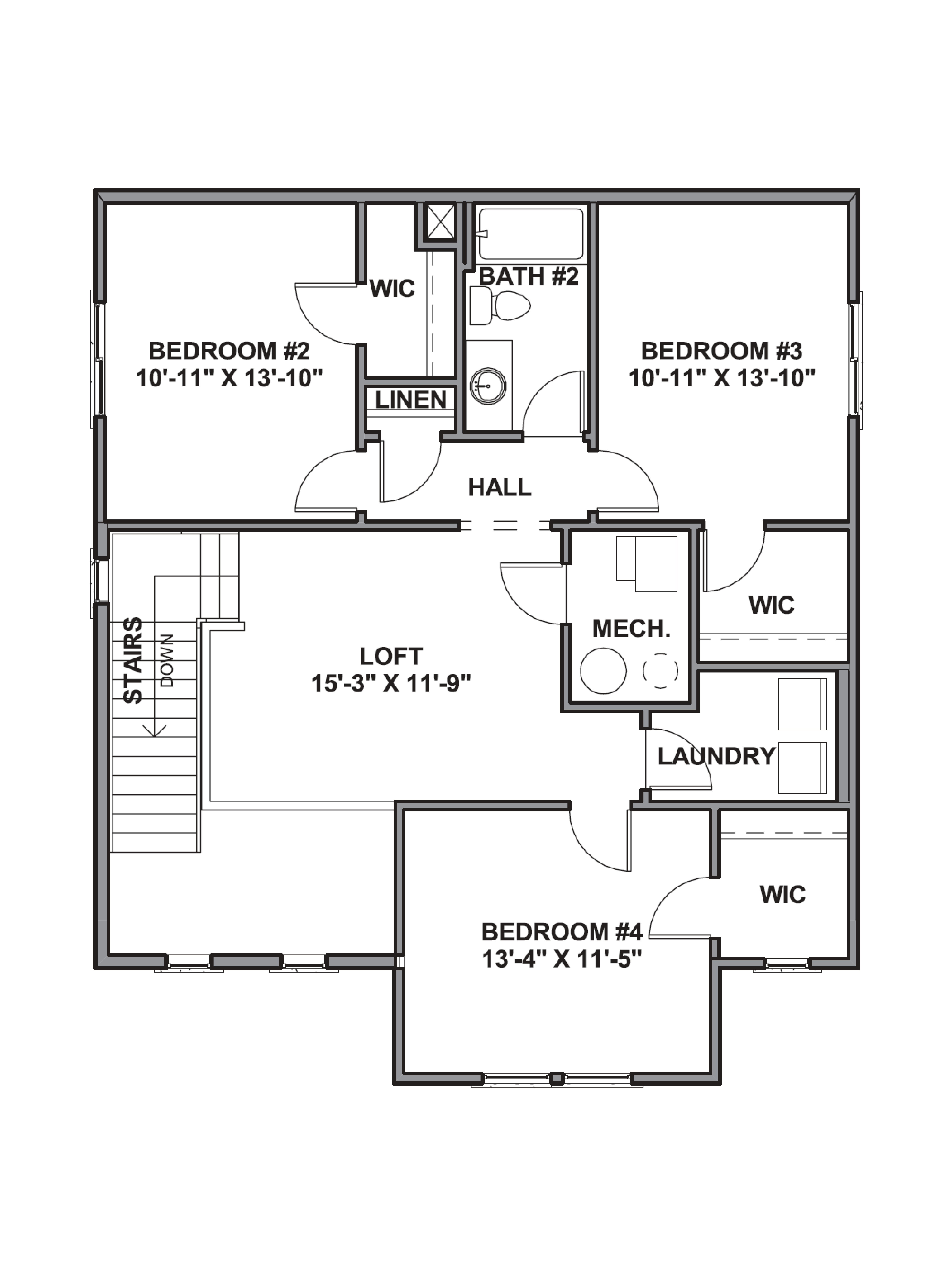 Brand new single family home in Washington with a three car garage.