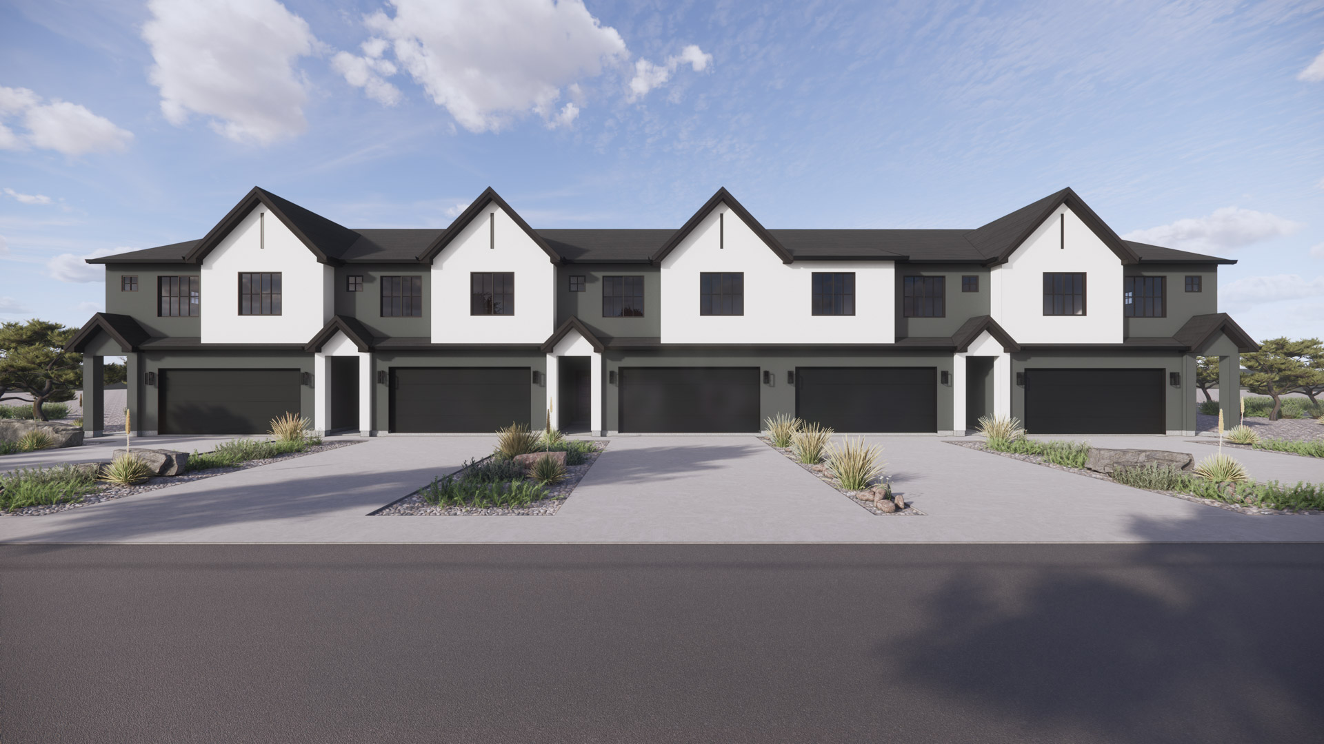 A beautiful exterior of the scandinavian elevation for this plan