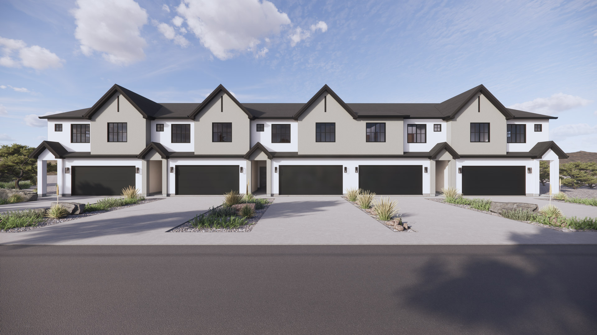 A beautiful exterior of the scandinavian elevation for this plan