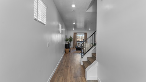 Spacious entryway into main living space.