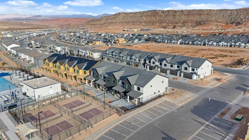 skyline is featuring amazing amenities for the community including a pool and pickleball courts.