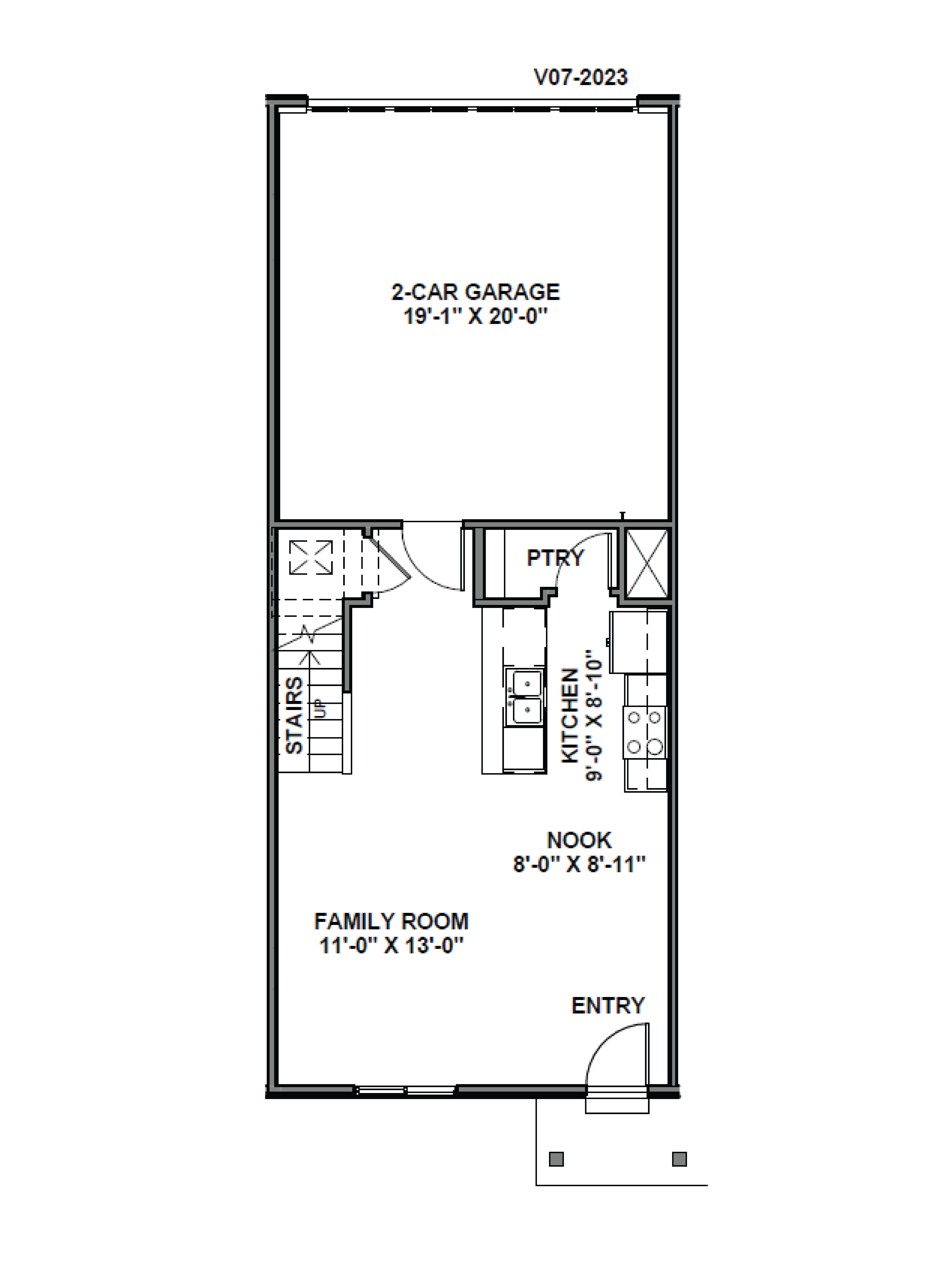 Dalton townhome floor plan layout main floor Cedar City Utah.