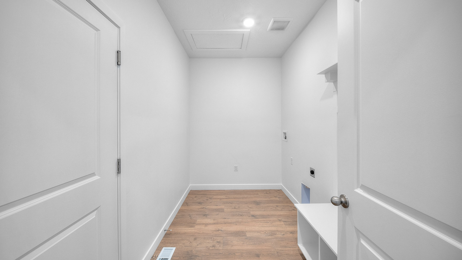 Mudroom and laundry space.