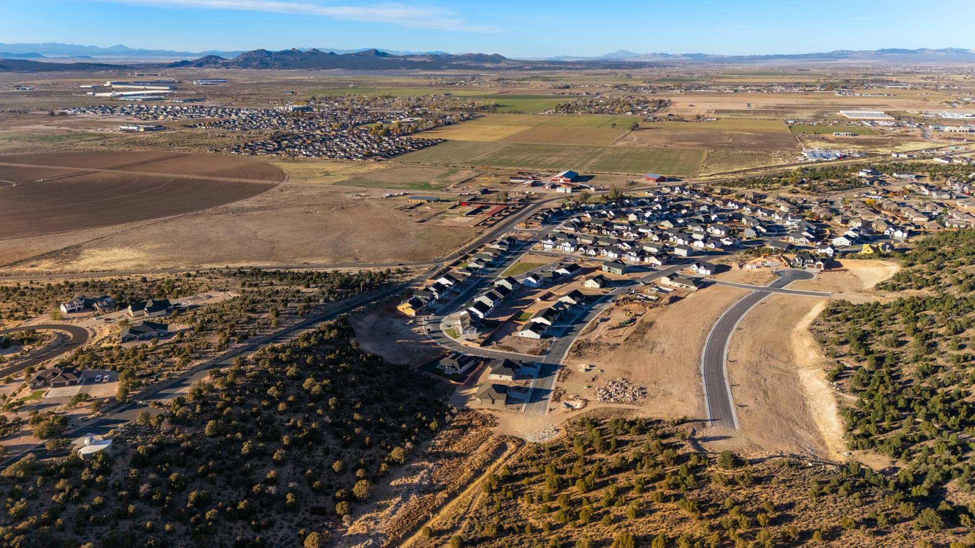 Old Sorrel Ranch community aerials in Cedar City, Utah.