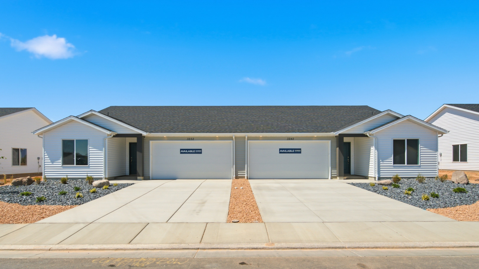 Pointe West Bella elevation twin home.