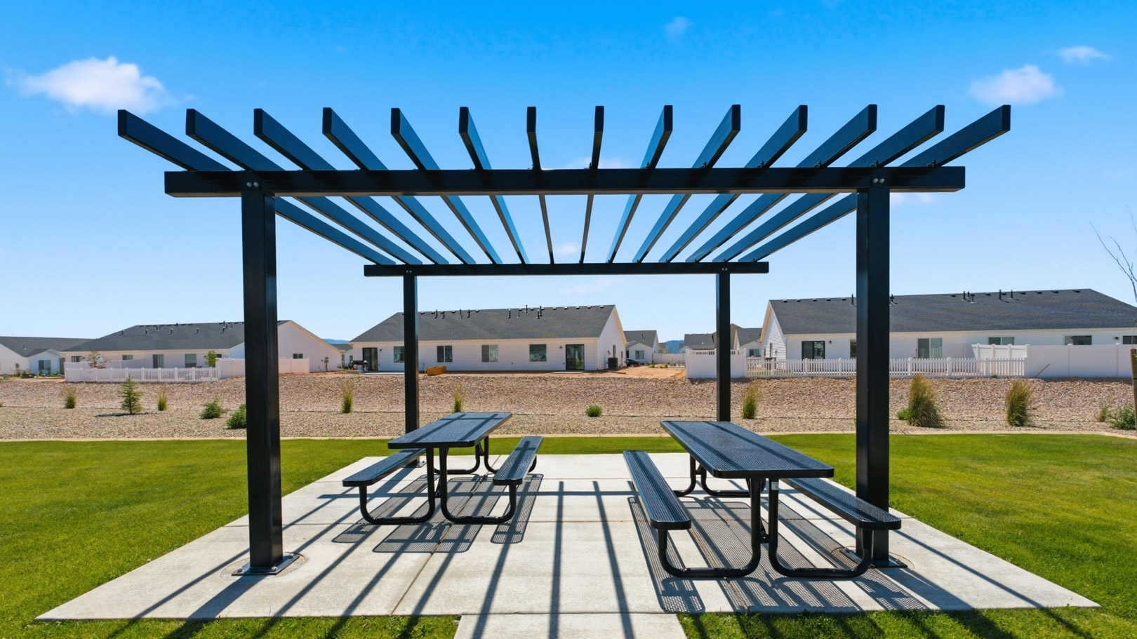 Pavilion with seating and table in Pointe West.