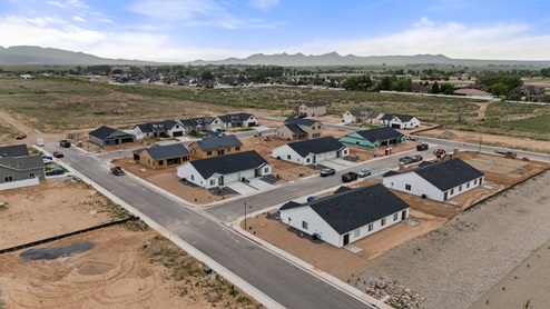 Aerial views of Pointe West community in Cedar City, Utah.