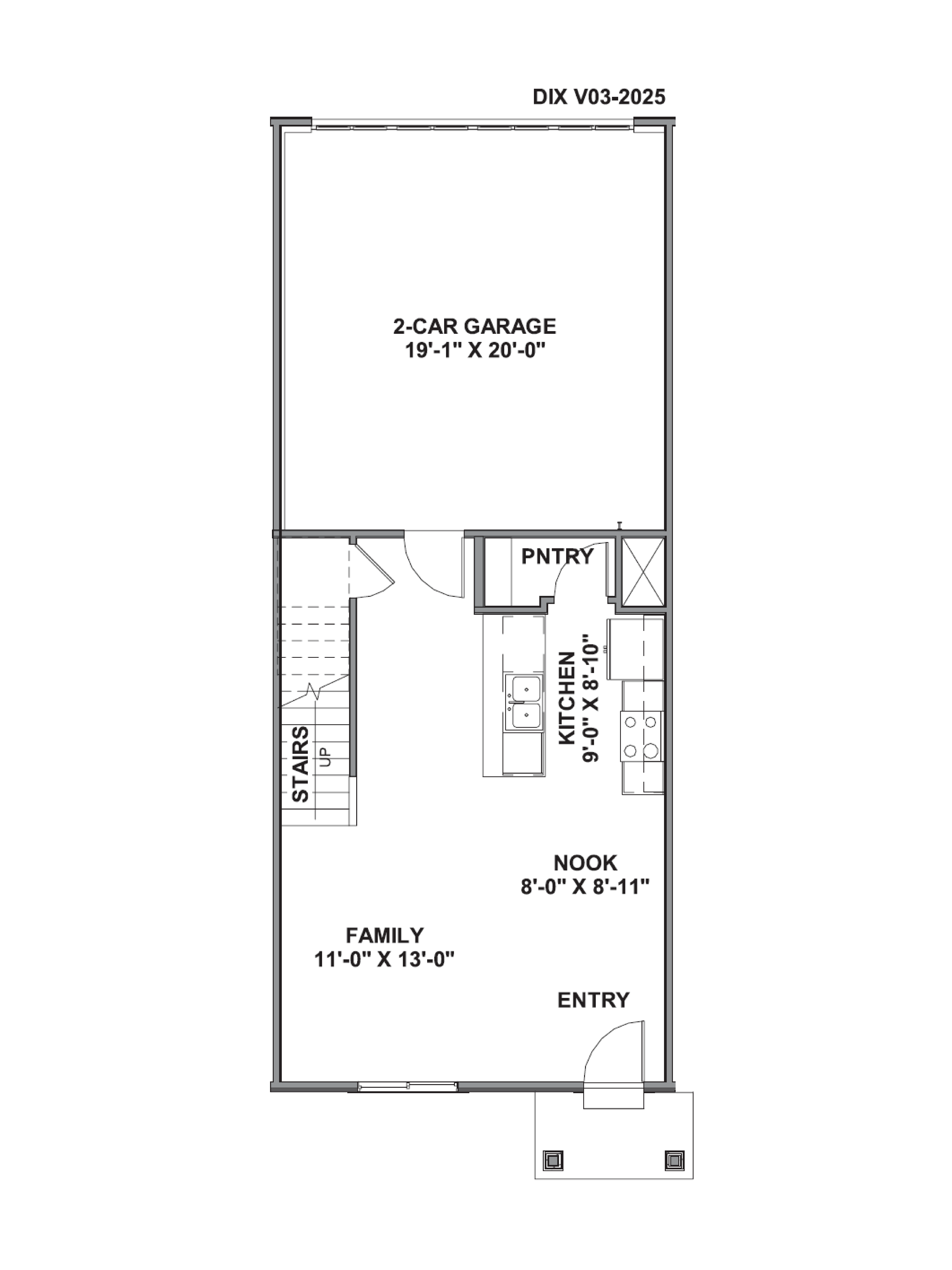 first floor of the dalton mid floorplan in harrisville, utah