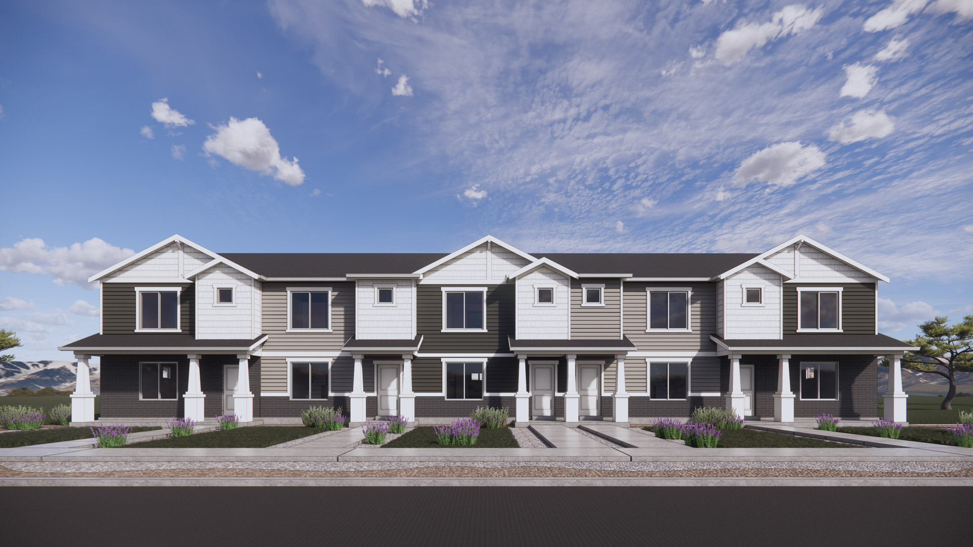craftsman elevation rendering for the dalton floorplan in harrisville, utah