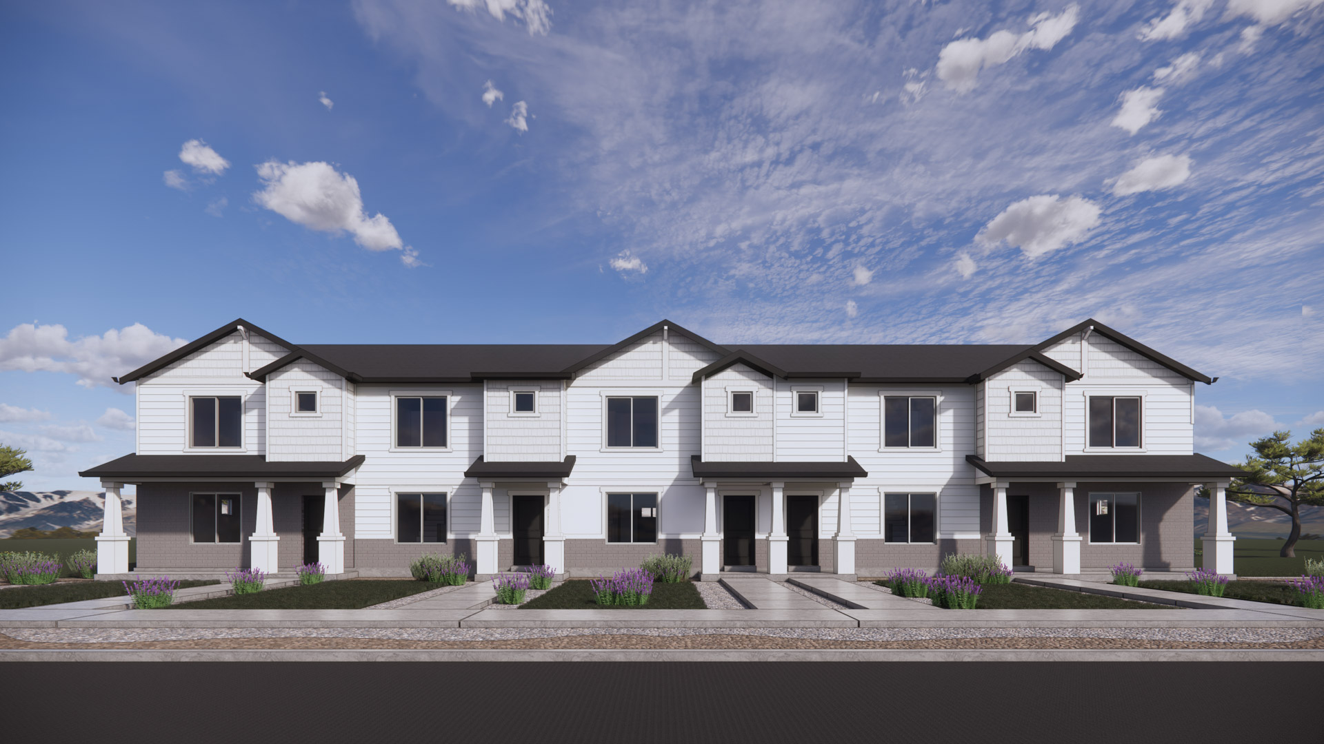 craftsman elevation rendering for the dalton floorplan in harrisville, utah