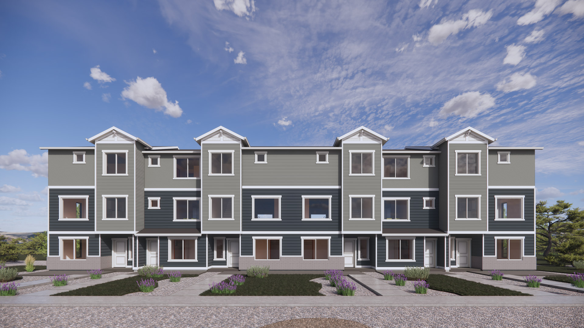 craftsman elevation rendering for the emery floorplan in harrisville, utah