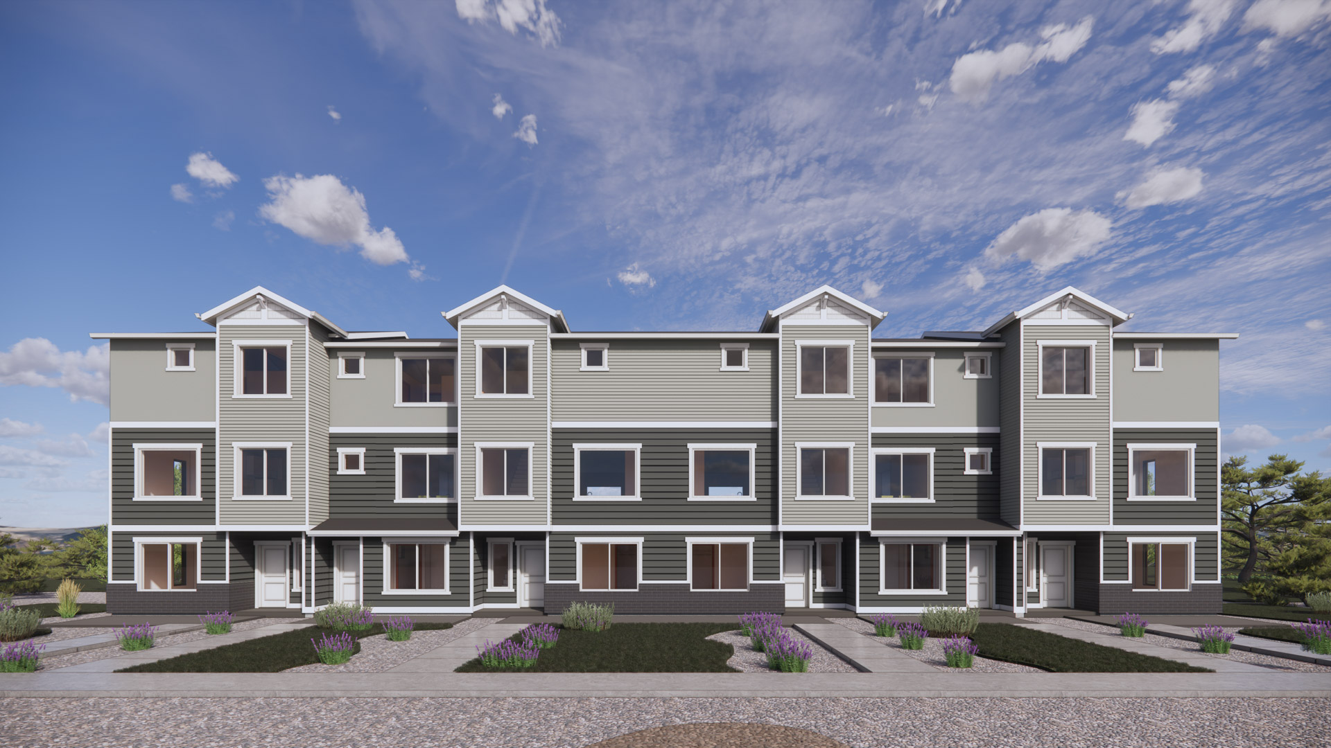 craftsman elevation rendering of the oliver floorplan in harrisville, utah