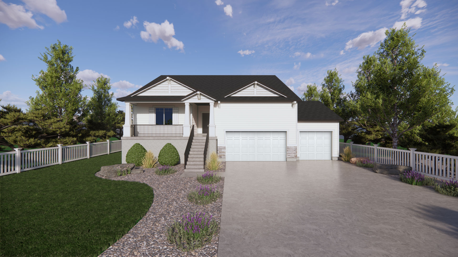 craftsman elevation rendering of our monroe plan in ogden, utah